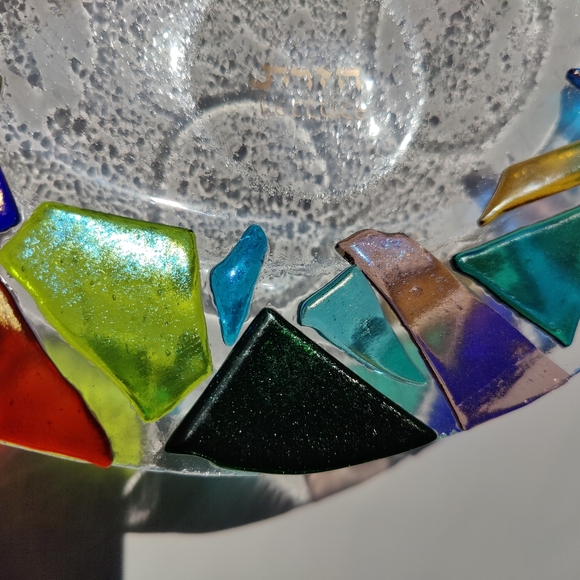 Fused Glass | Seder / Passover 13" platter - Picture 8 of 14